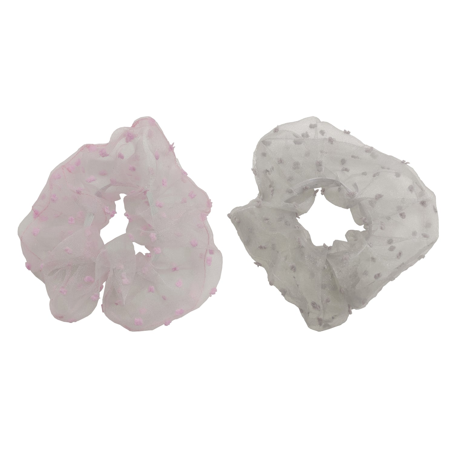 Pulse Professional 2pk Organza Scrunchie - Grey & Pink
