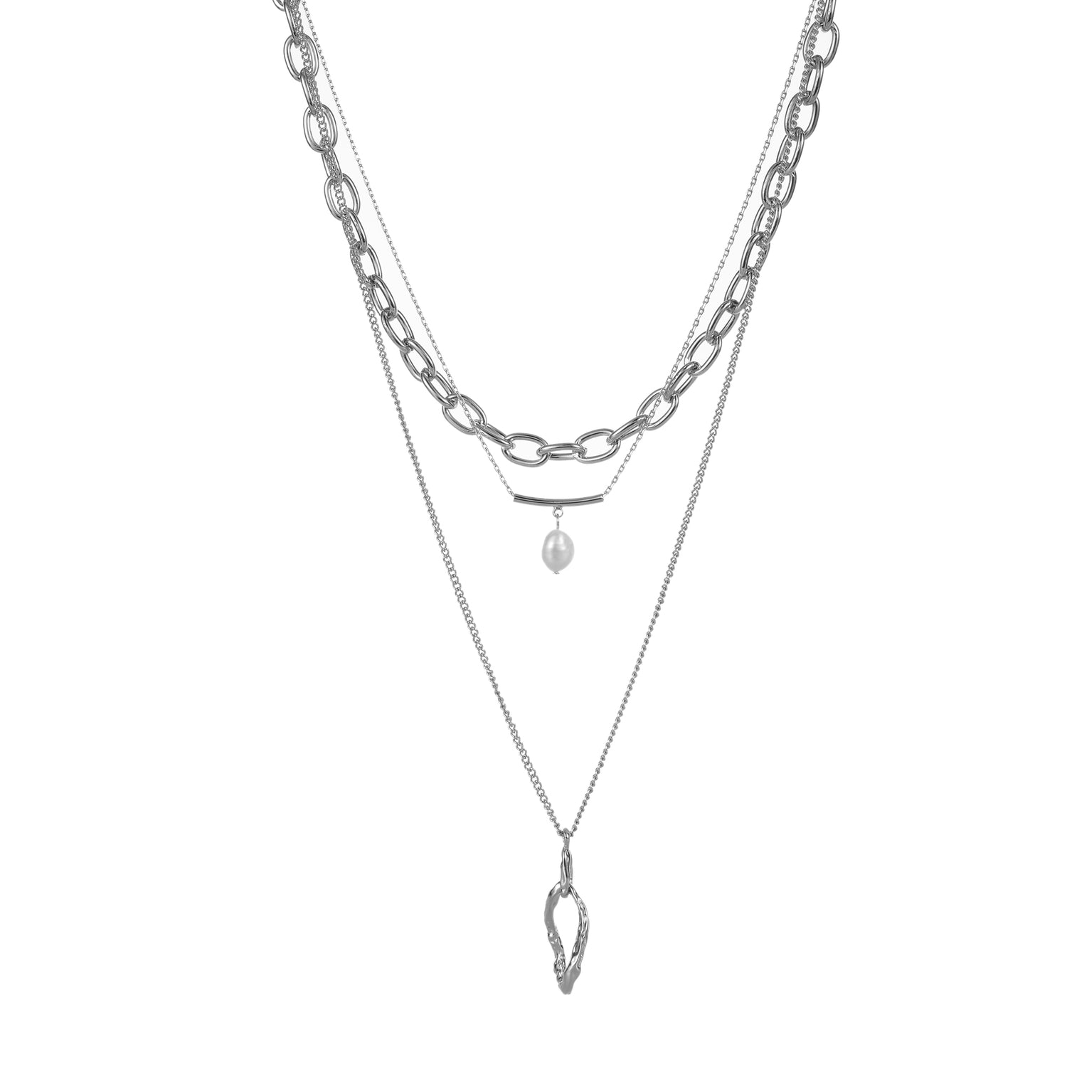 Layered Necklace With Pearl Detail