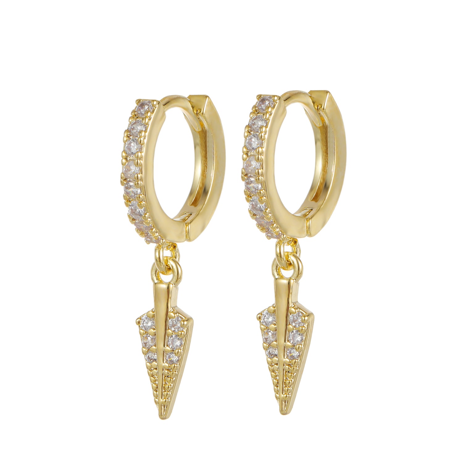 Arrow Huggie Hoop Earring Gold