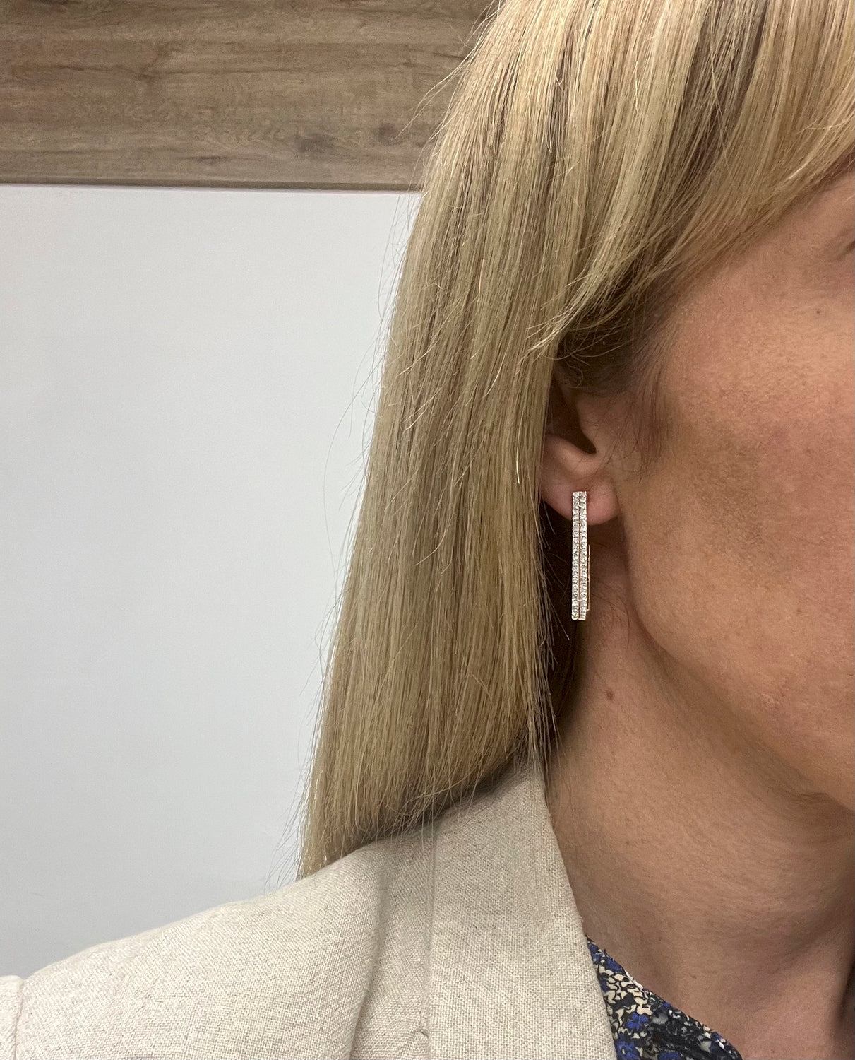Diamante Earring Rose Gold