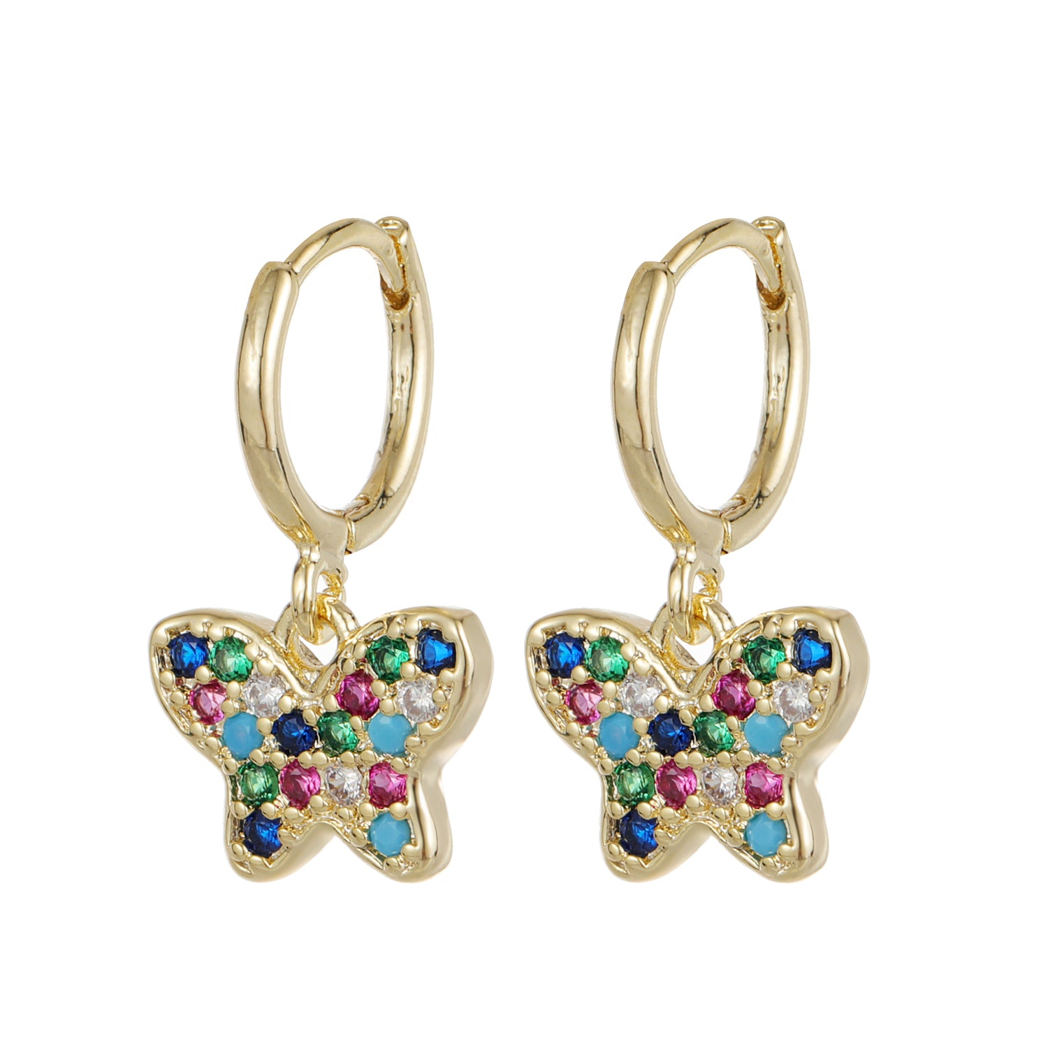 Butterfly Huggie Hoop Earring