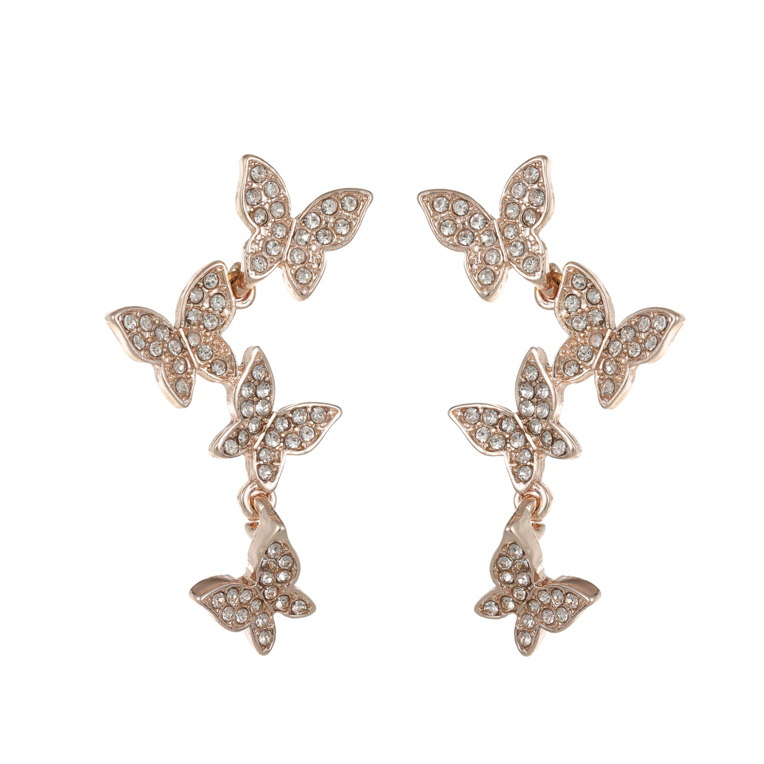 Butterfly earring rose gold