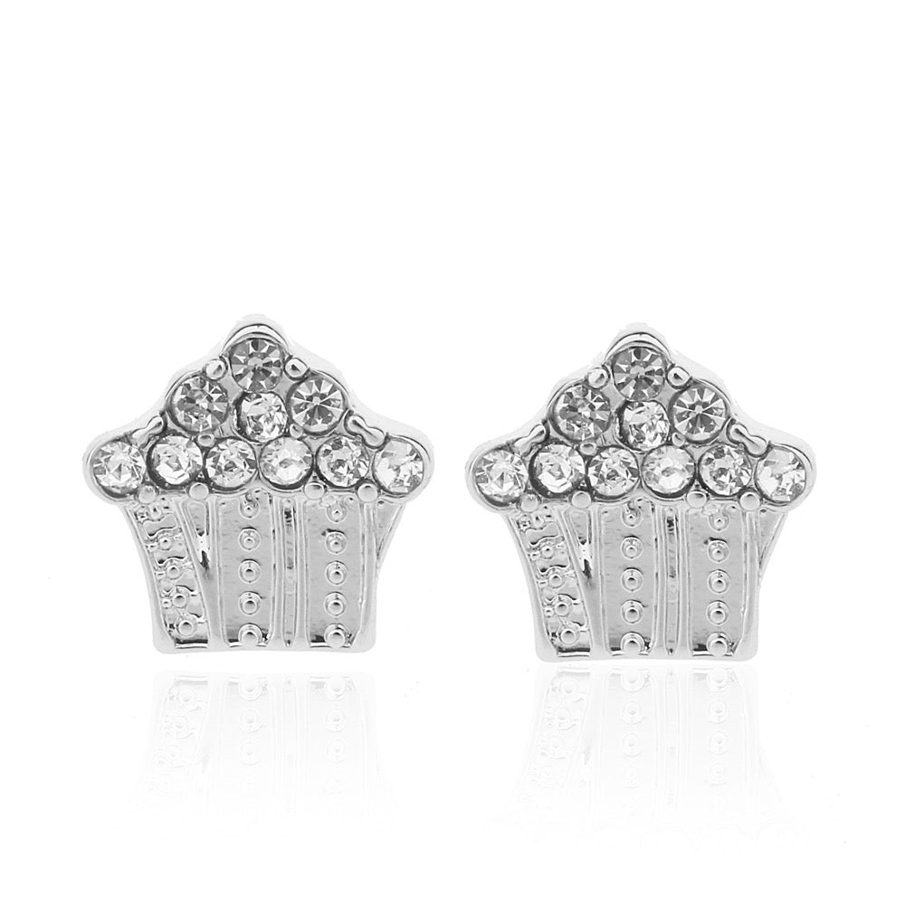 Delicate Ears Cupcake Earring Silver Plating