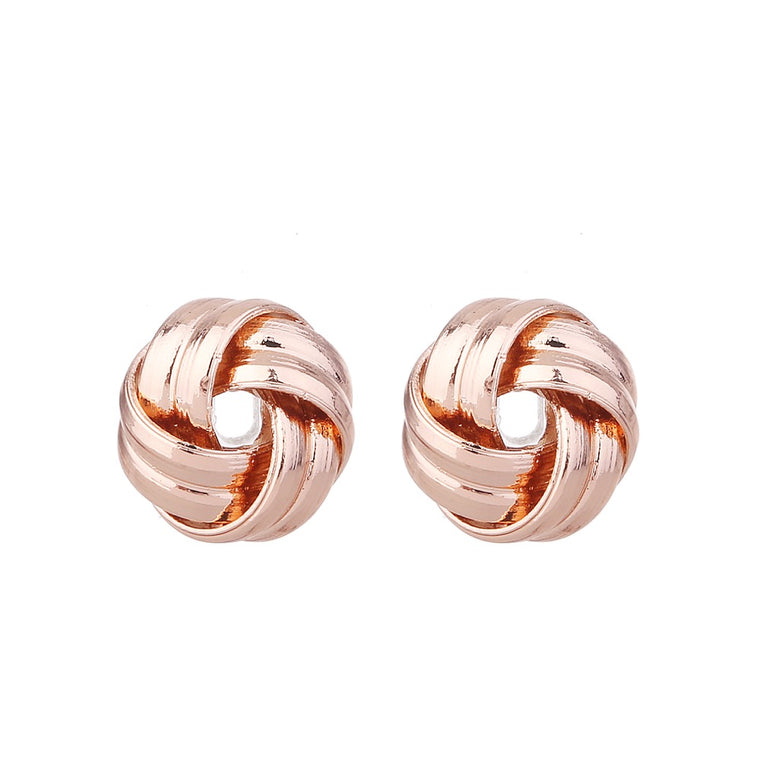Delicate Ears Twisted Earring Rose Gold Plating