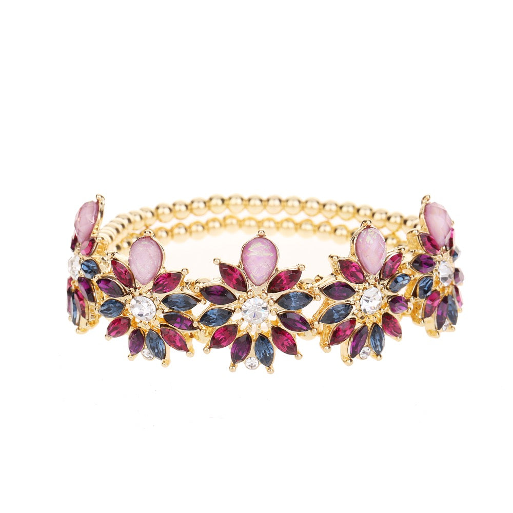 Gem Bracelet Purple Tone