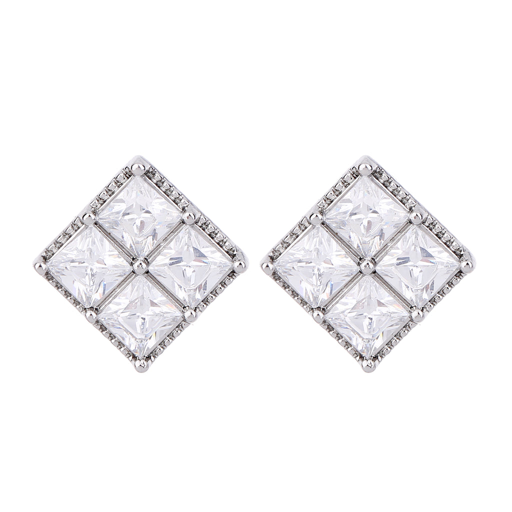 Serendipity Diamond Shaped Earring Silver