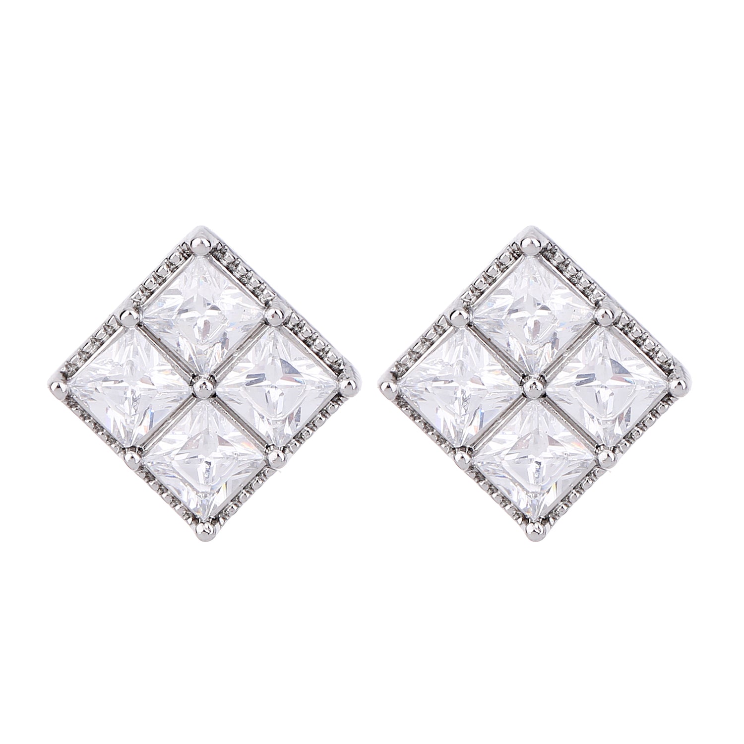 Serendipity Diamond Shaped Earring Silver