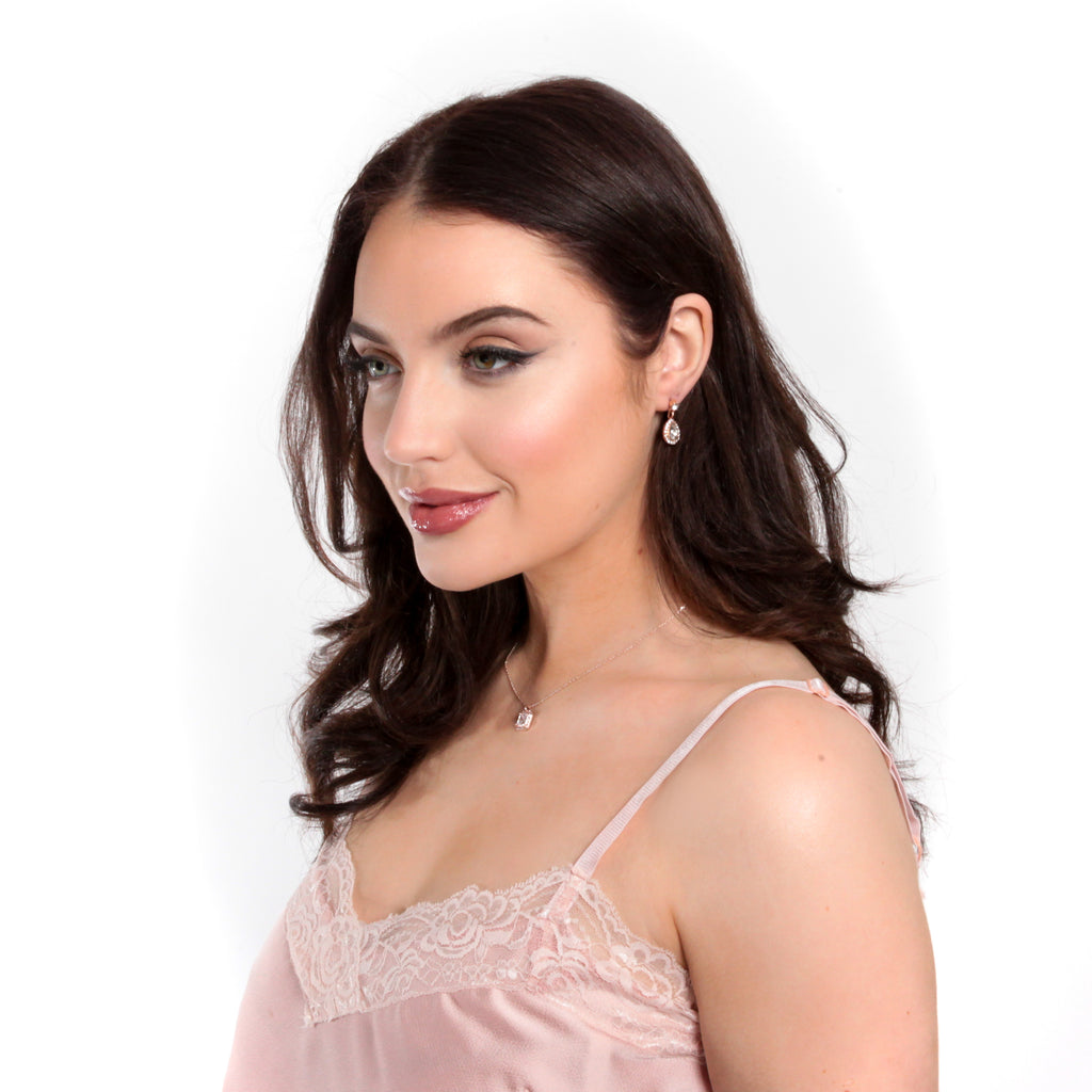 Serendipity CZ Drop Earring Rose Gold