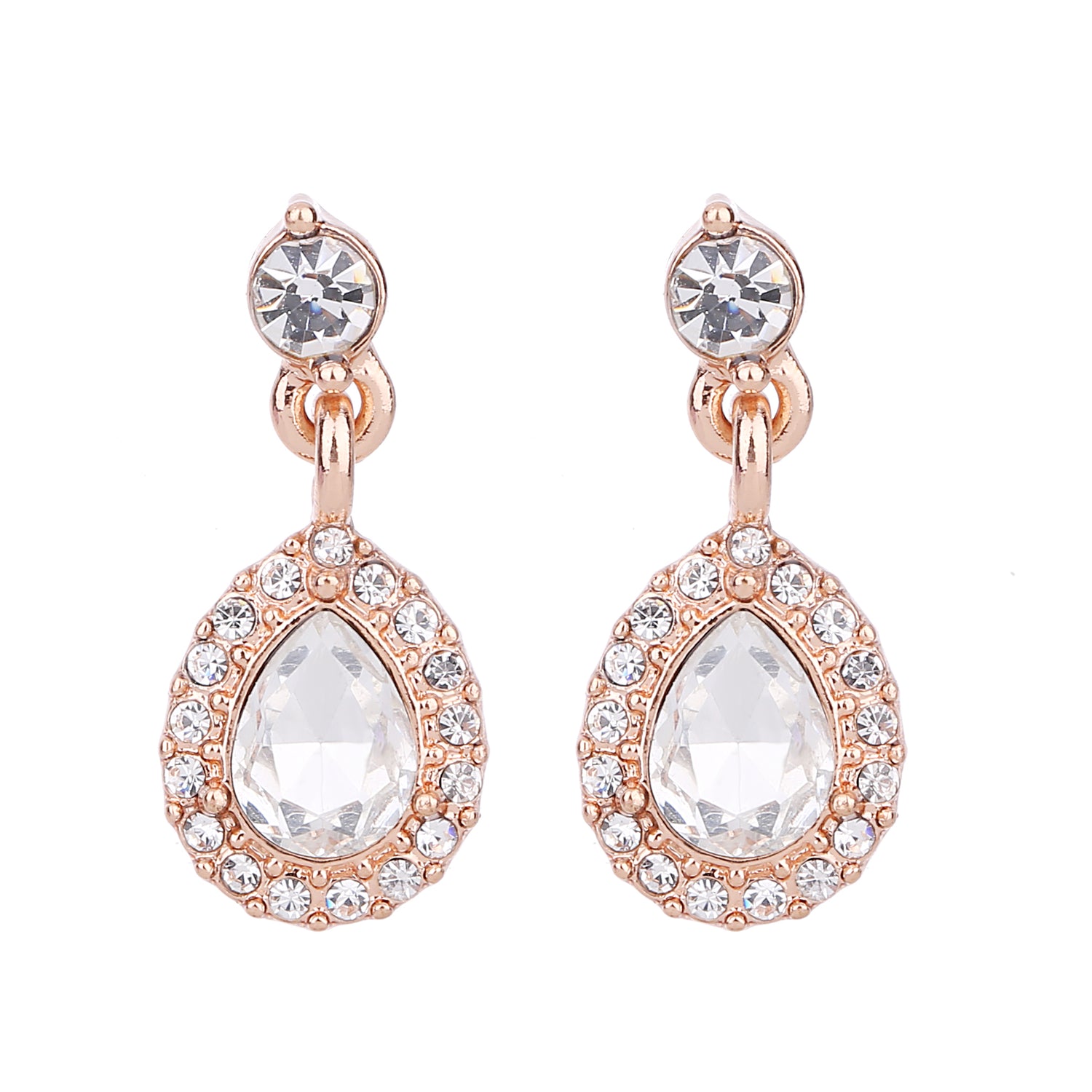 Serendipity CZ Drop Earring Rose Gold