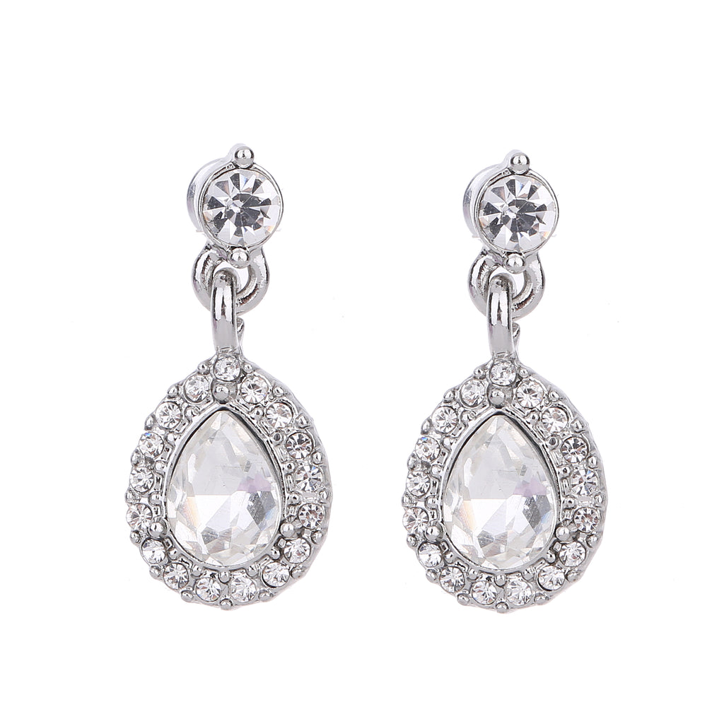 Serendipity CZ Drop Earring Silver