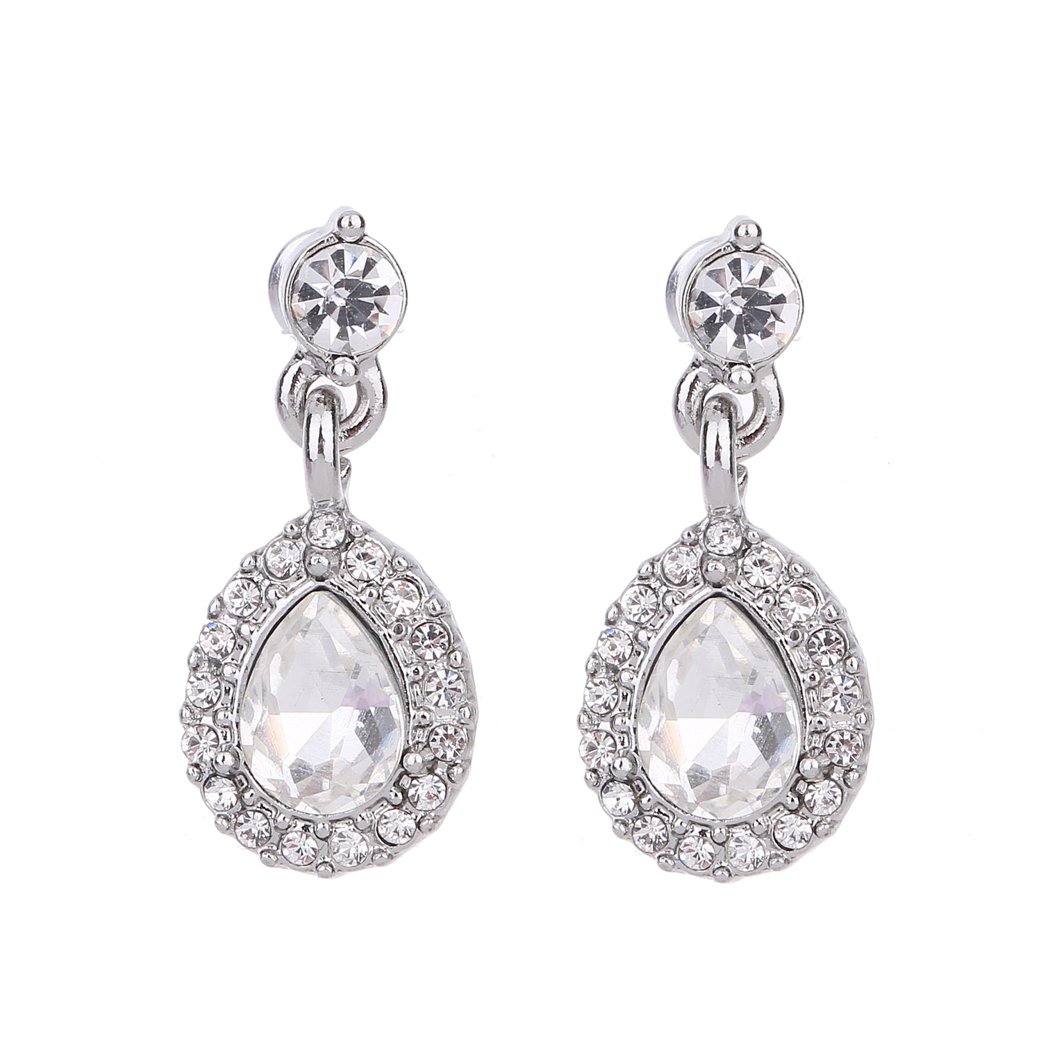Serendipity CZ Drop Earring Silver