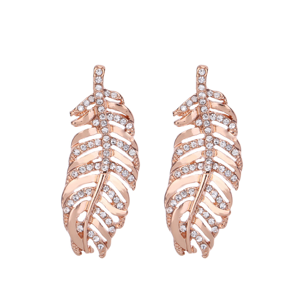 Serendipity Leaf Earring Rose Gold
