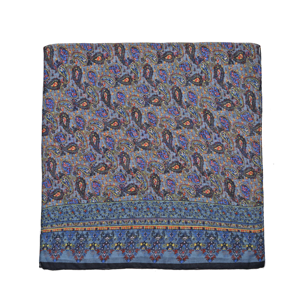 Paisley Print Scarf - Blue