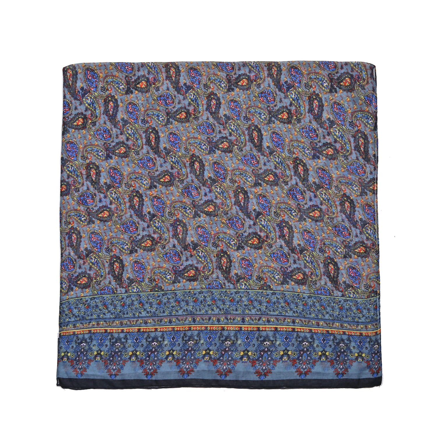 Paisley Print Scarf - Blue
