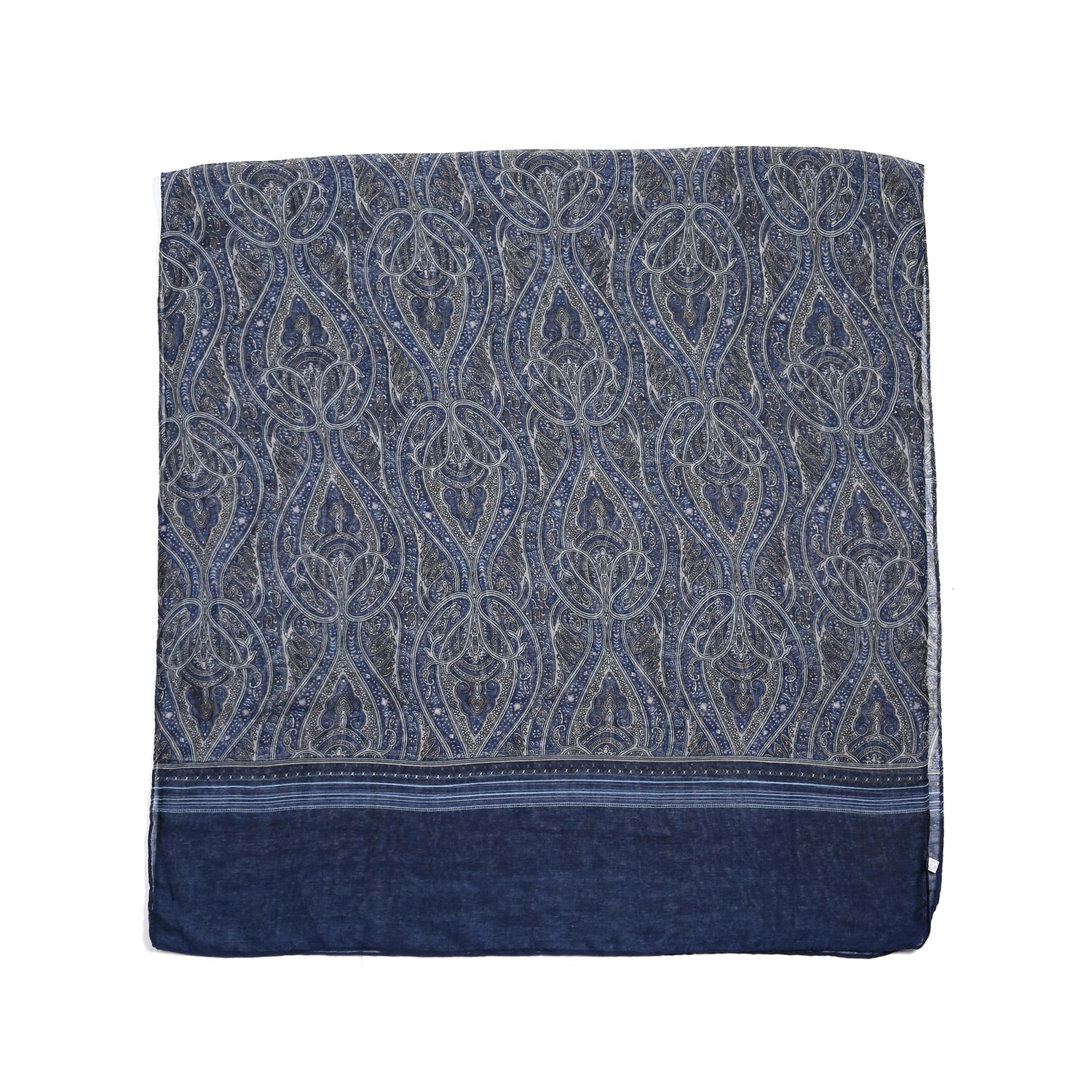 Paisley Scarf - Navy