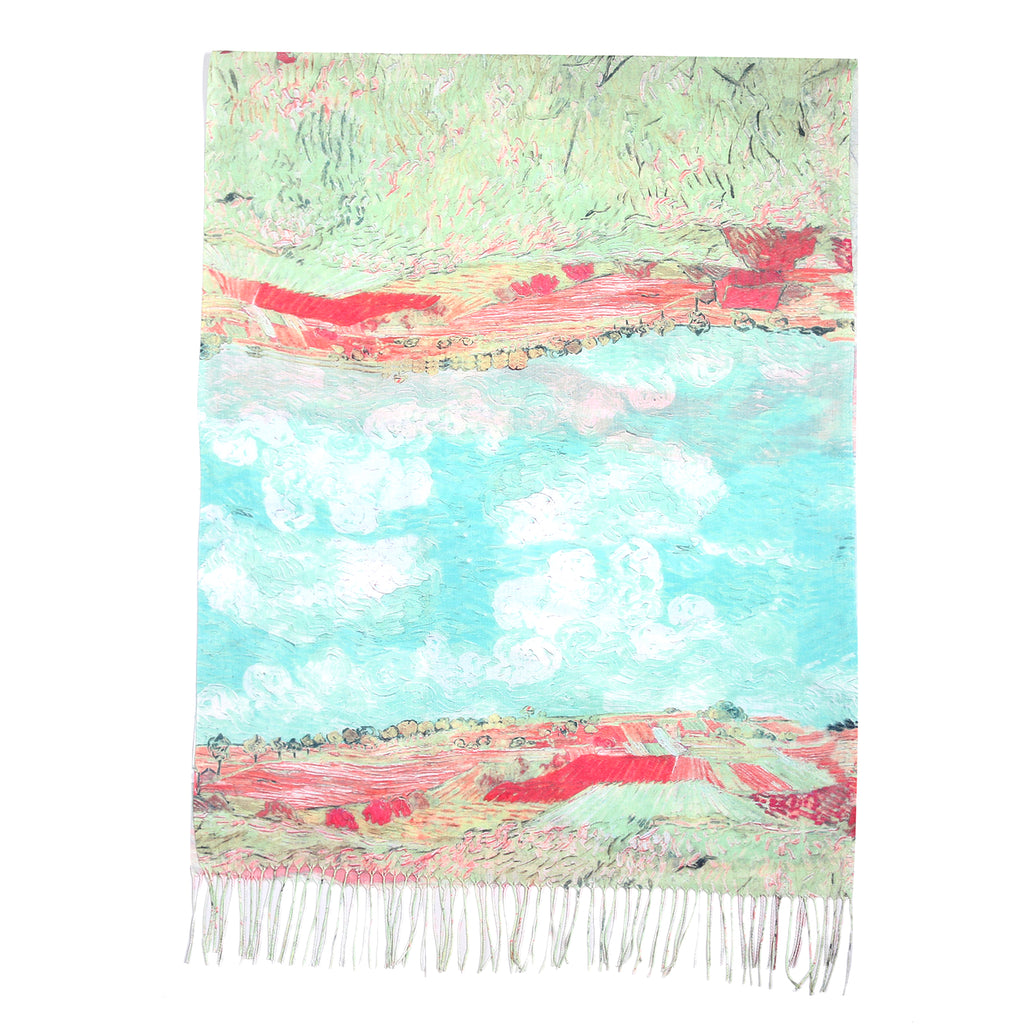 Paint Print Scarf - Green