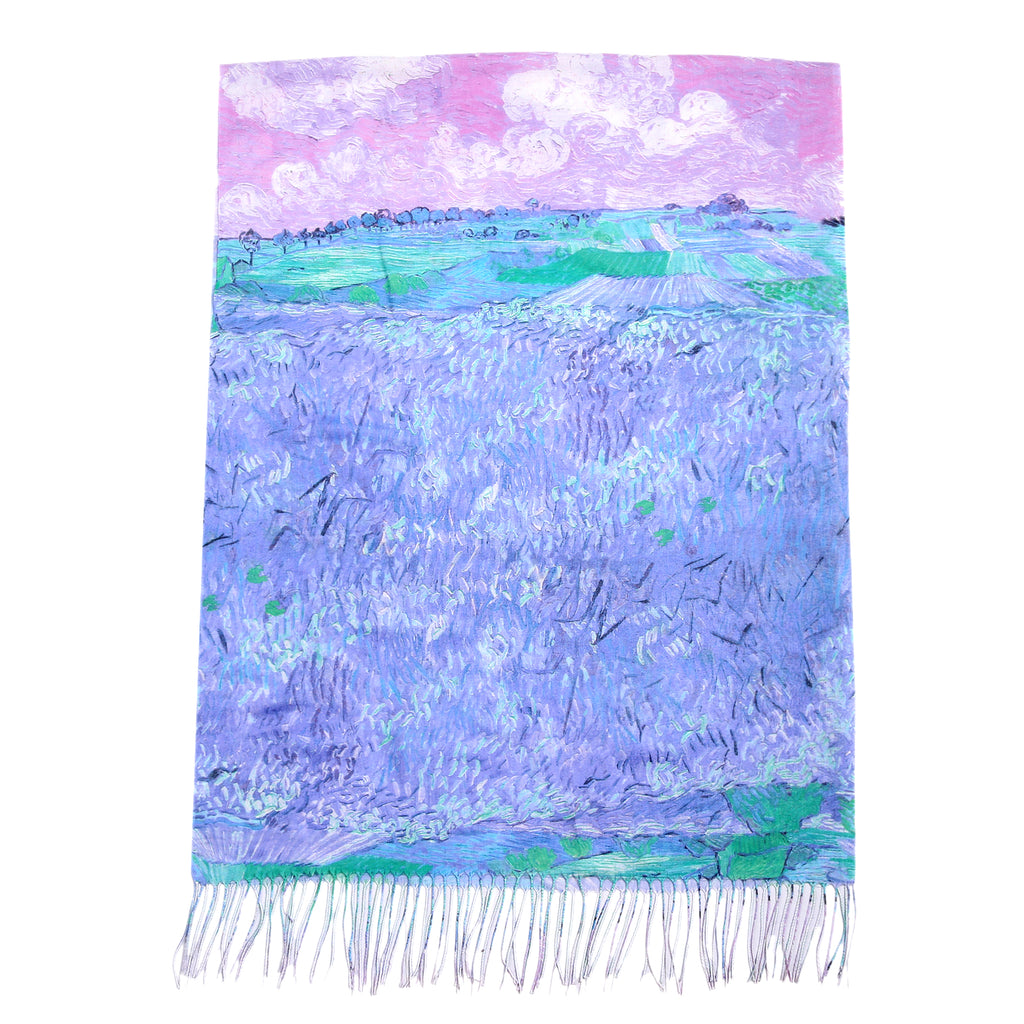 Paint Print Scarf - Blue