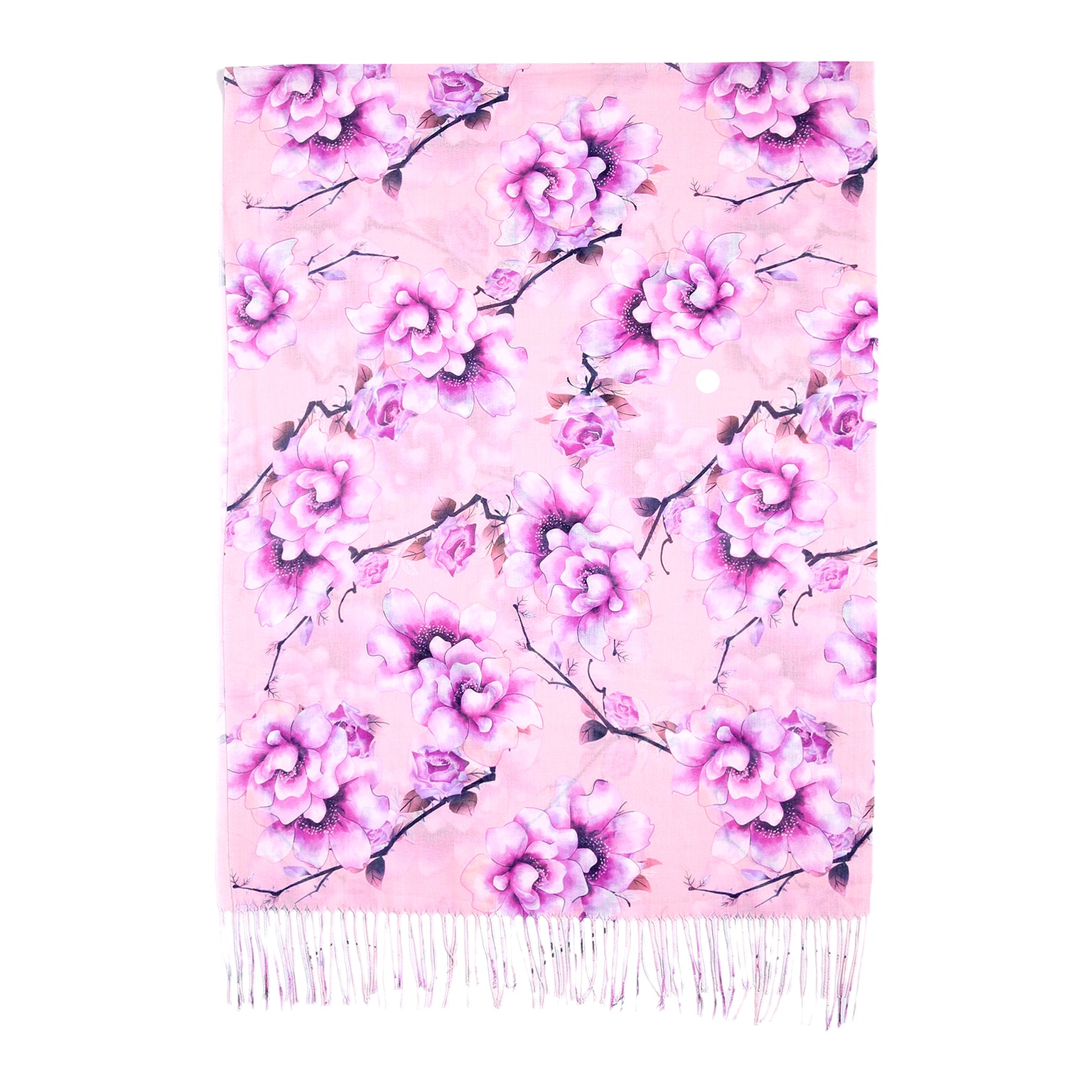 Flower Print Scarf - Pink