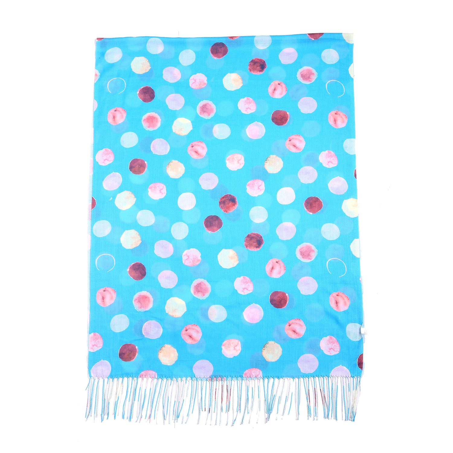 Dot Print Scarf - Blue