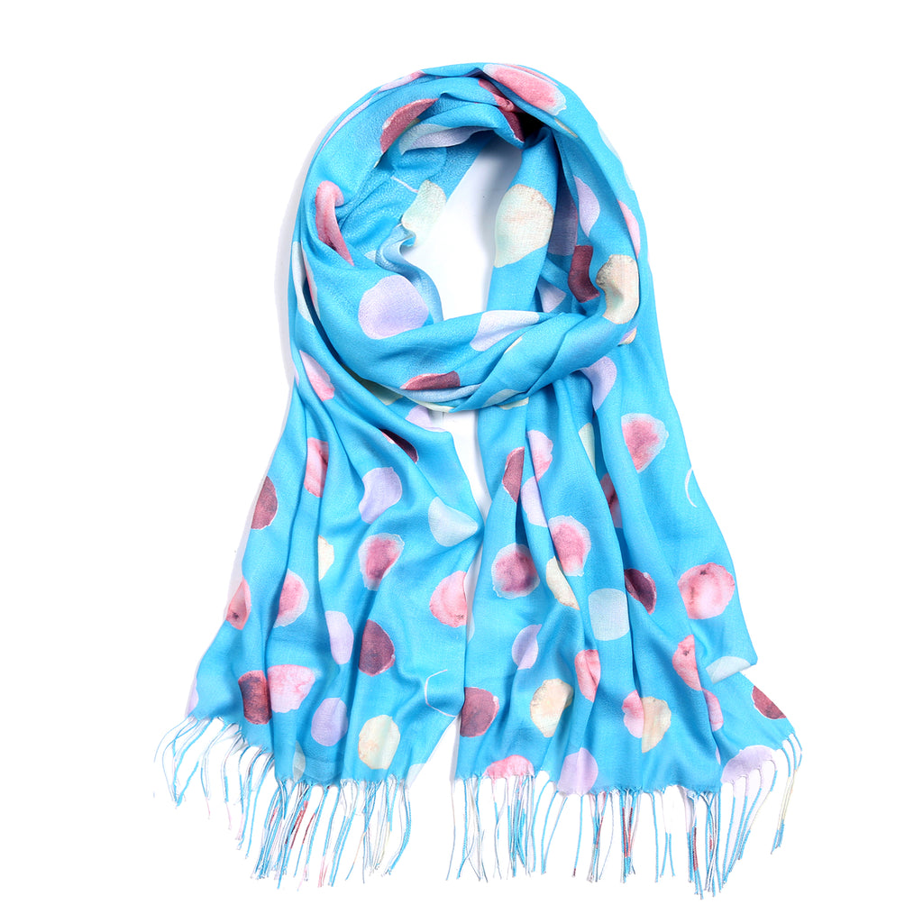 Dot Print Scarf - Blue