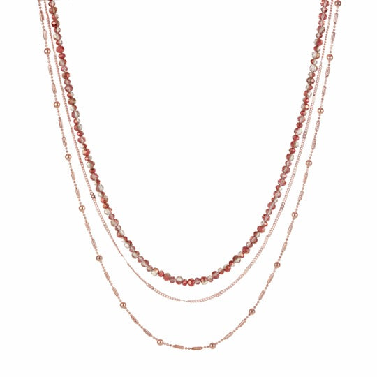 Layered Necklace Rose Gold