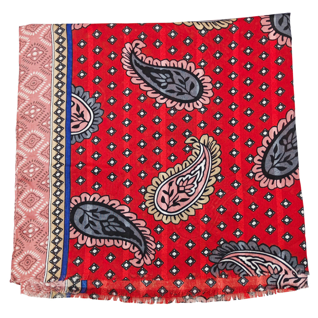 Paisley Scarf - Red