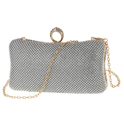 Diamante clutch bag