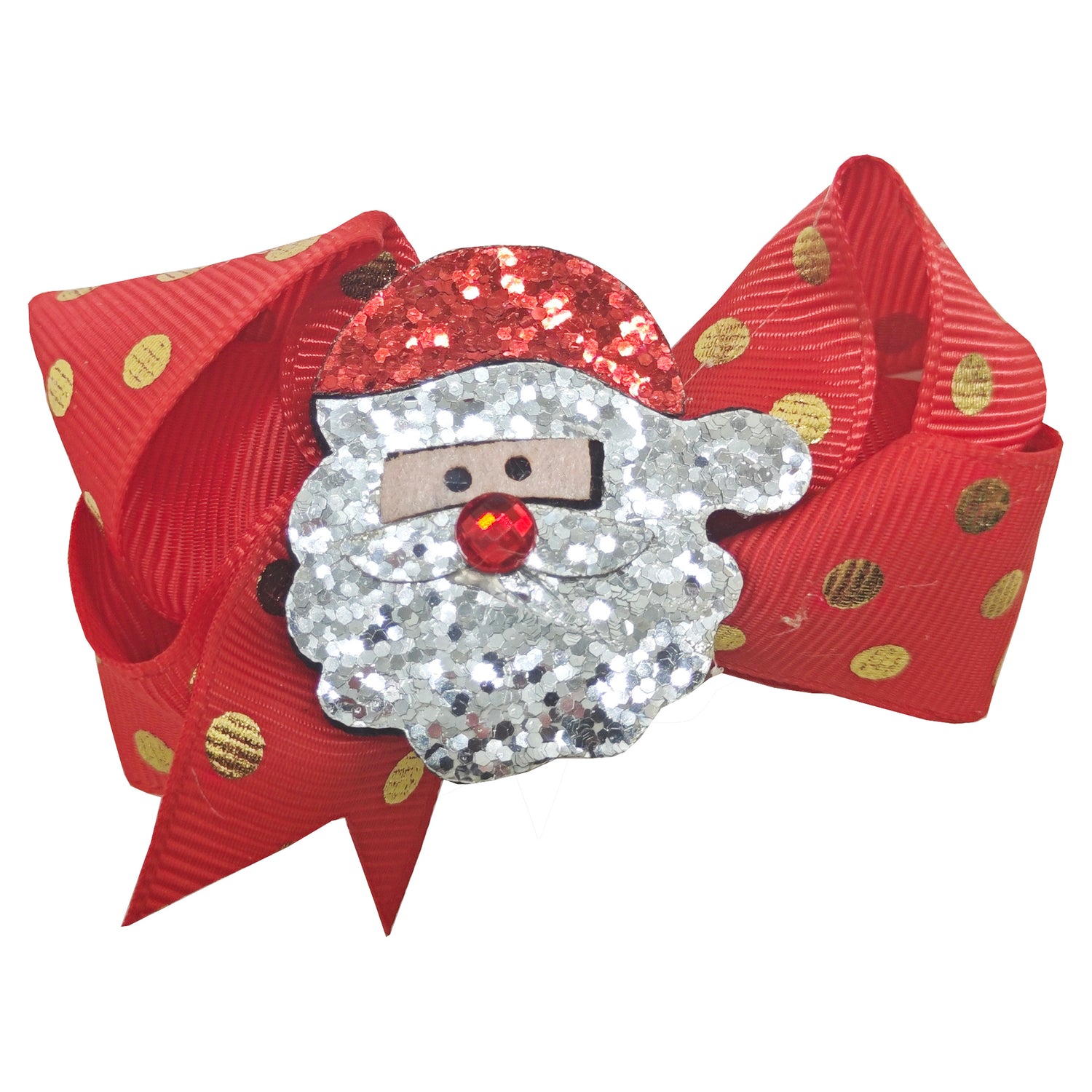 Christmas Bow Clip - Santa