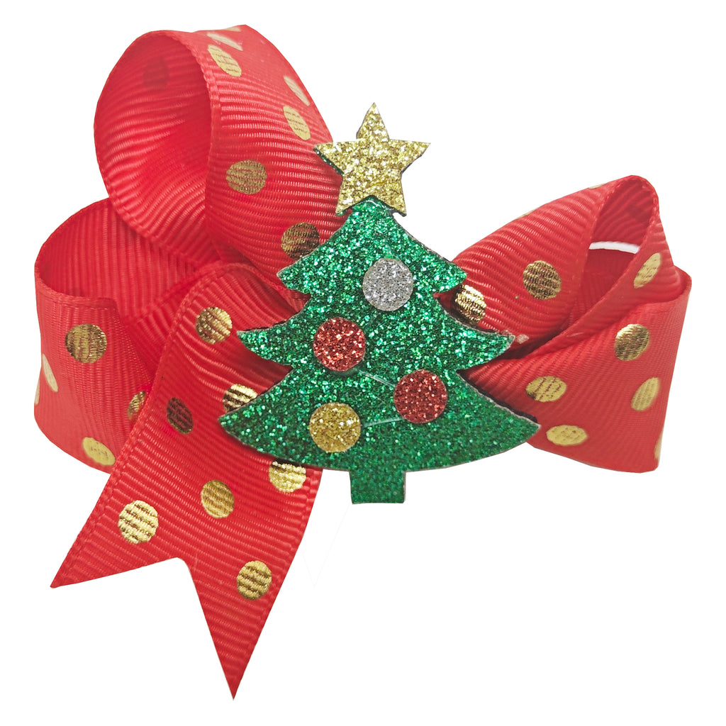 Christmas Bow Clip - Tree