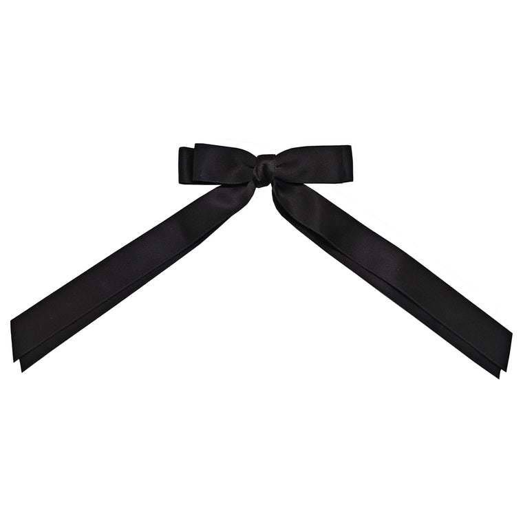 Ribbon Bow Clip - Black