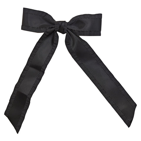 Crimped Detail Bow Black