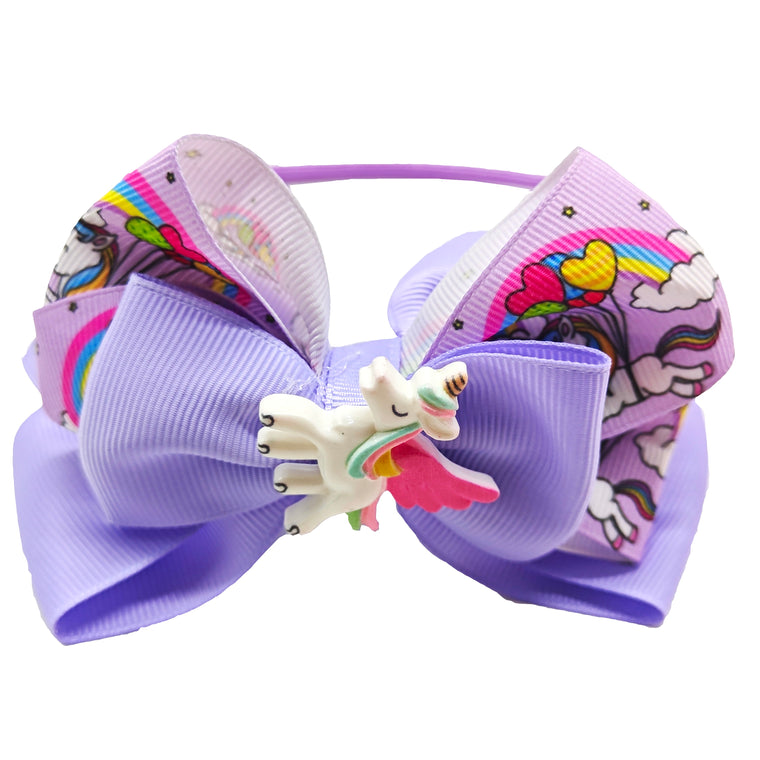Sparkle Bow Unicorn Hairband - Purple