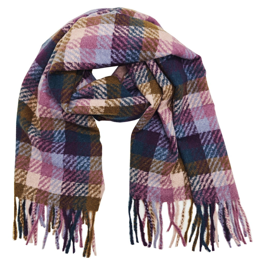 Check scarf - purple