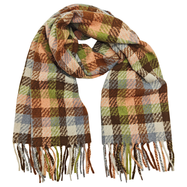 Check scarf - brown