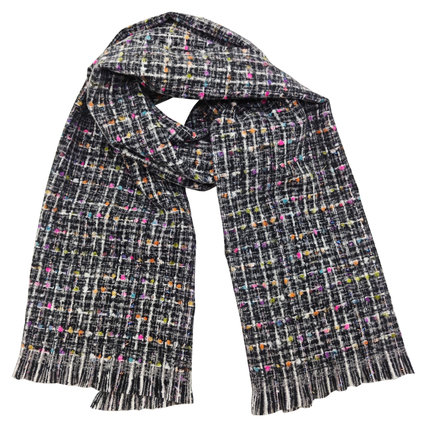 Boucle scarf - black