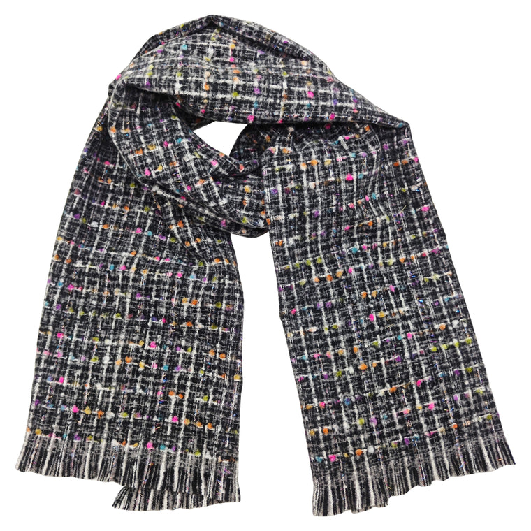 Boucle scarf - black