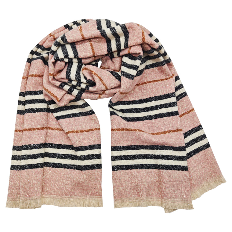 Stripe scarf - pink