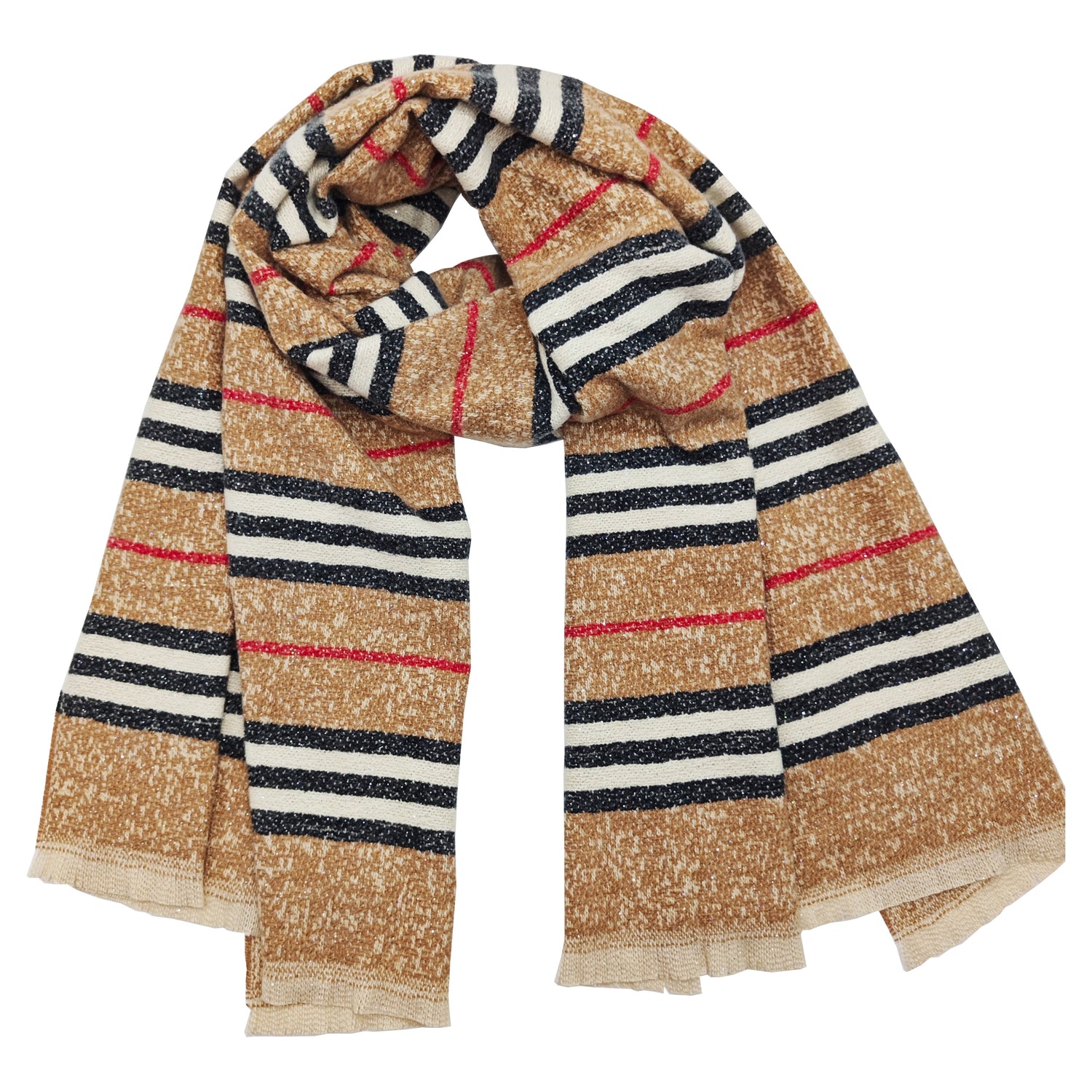 Stripe scarf - brown