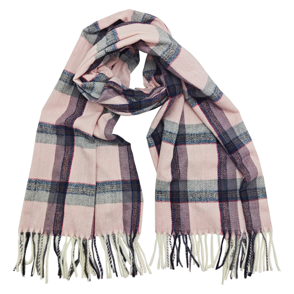 Check scarf - pink