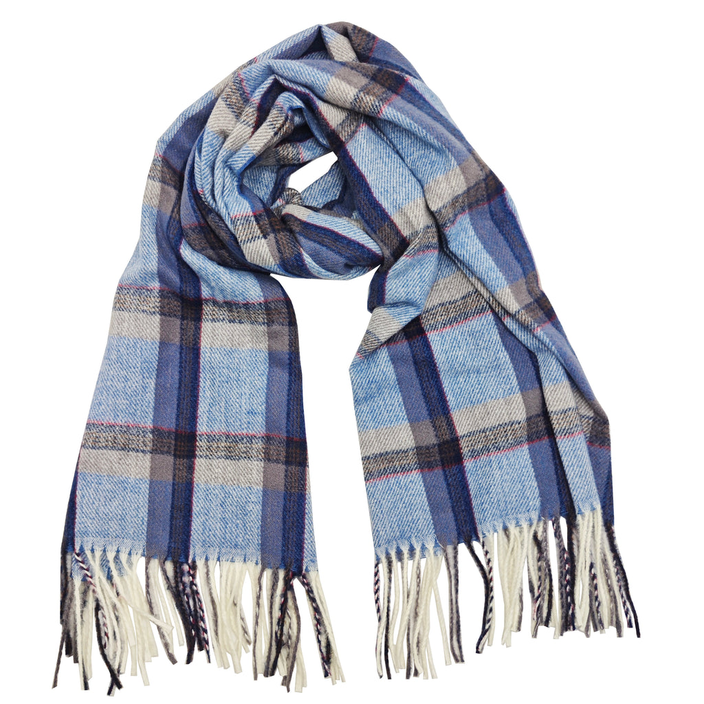 Check scarf - blue