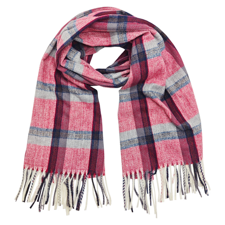 Check scarf - red