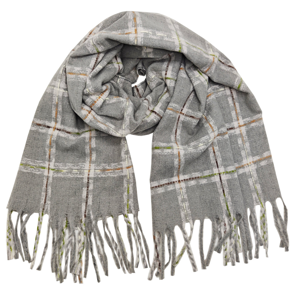 Check scarf - grey