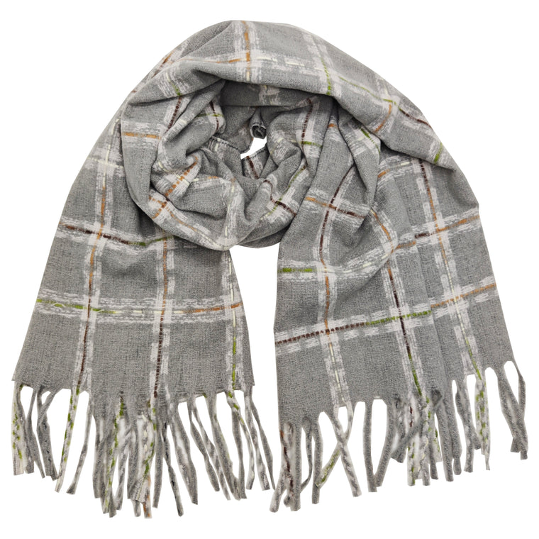 Check scarf - grey