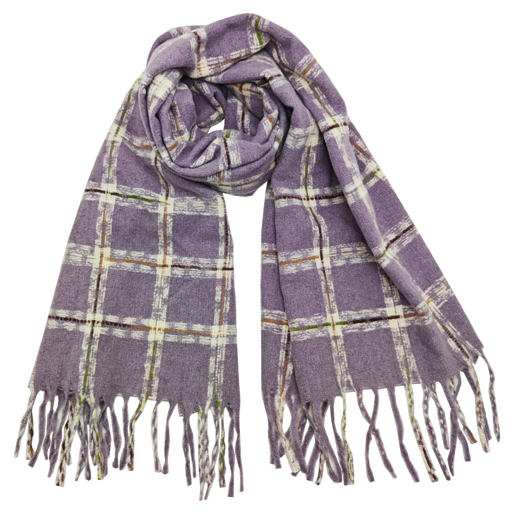 Check scarf - light purple