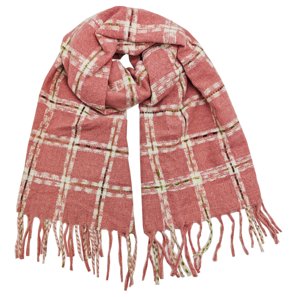 Check scarf - pink