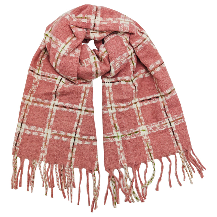 Check scarf - pink