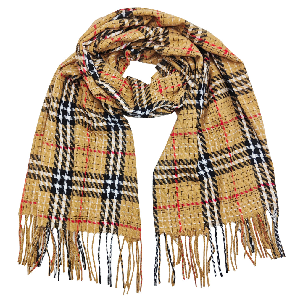 Check scarf - brown