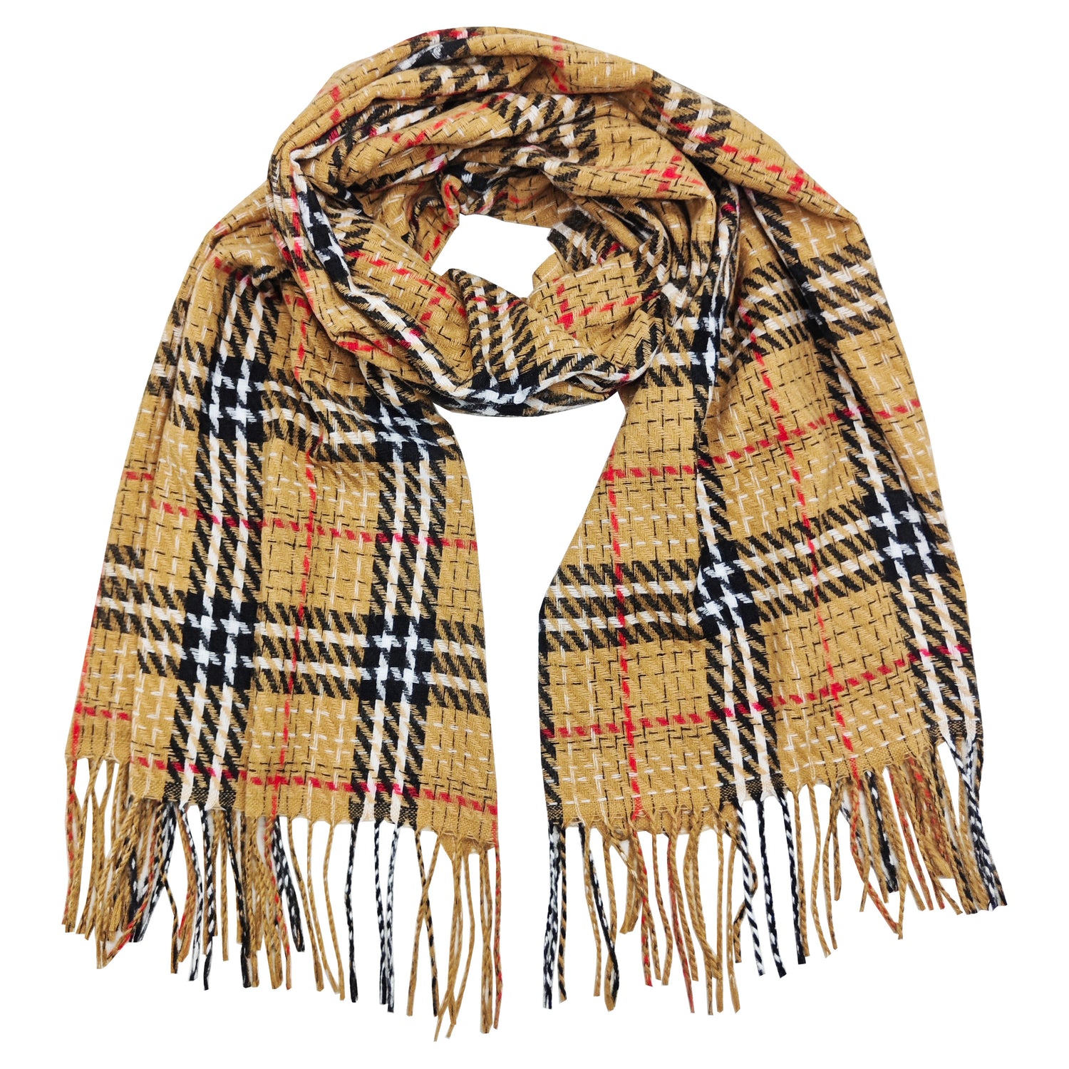 Check scarf - brown