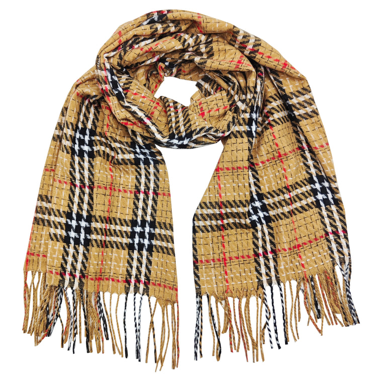 Check scarf - brown