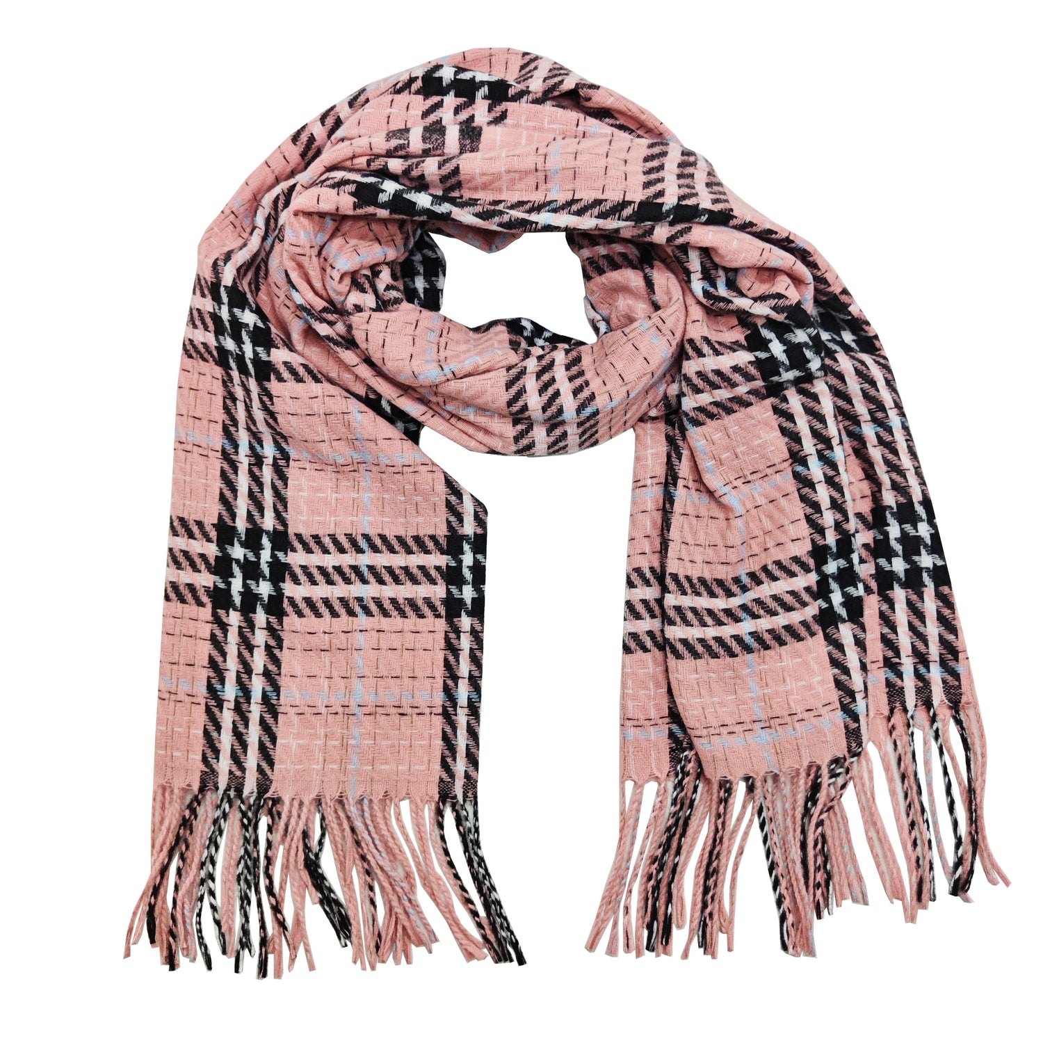 Check scarf - pink